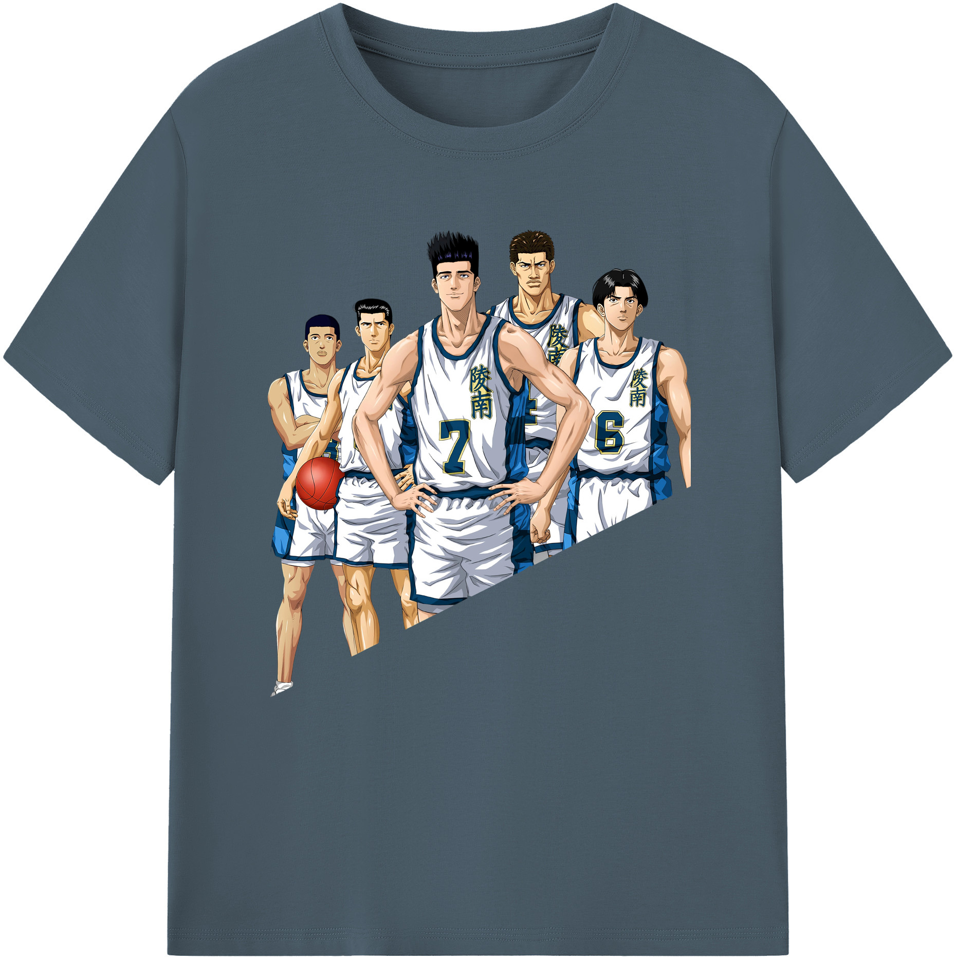 SLAM DUNK／スラムダンク 綿100％半袖Tシャツ（フロントプリント）